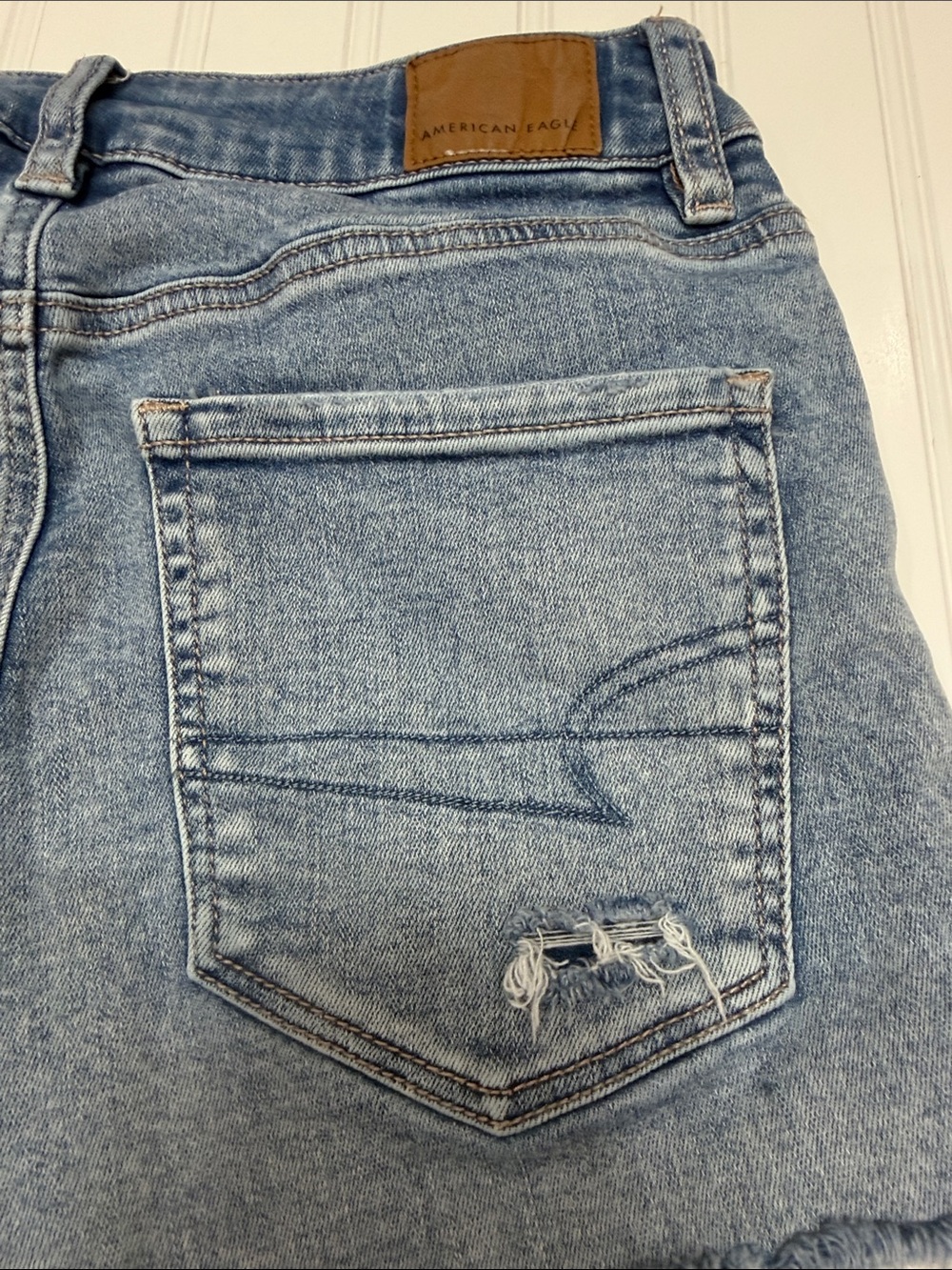 American Eagle Women’s Blue Next Level High-Rise Shorty Shorts Size 2 - Picture 9 of 10